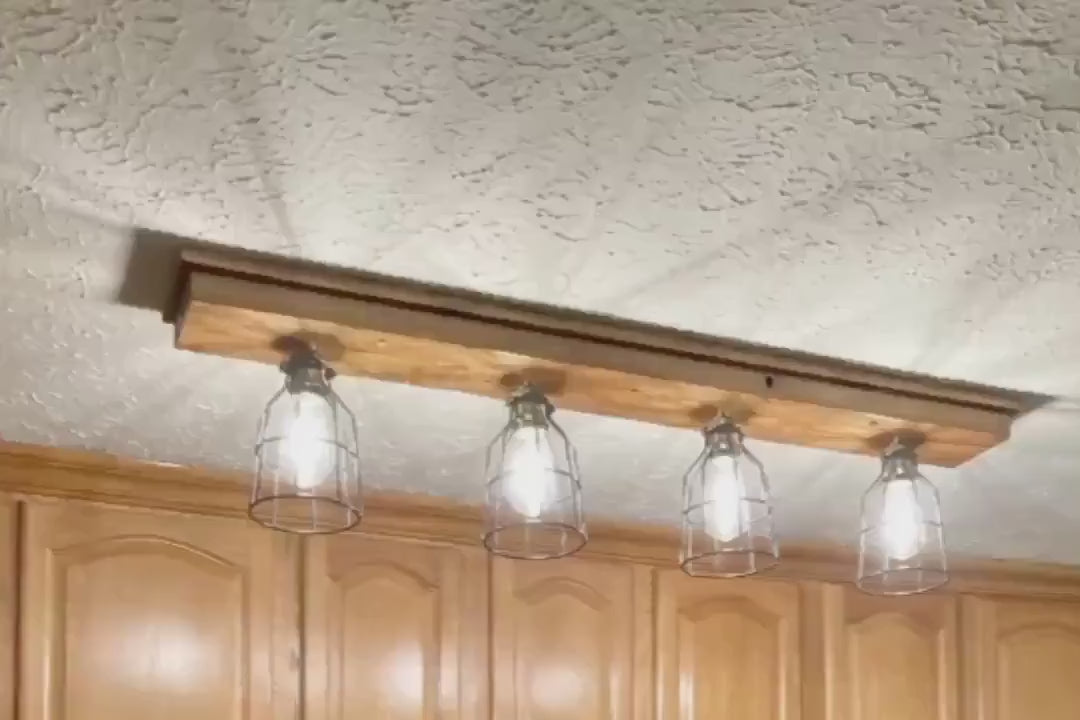 Farmhouse Beam Light Fixture: Rustic Elegance with Handcrafted Ceiling Barn Fixture,  Designed for Cozy and Stylish Home Decor