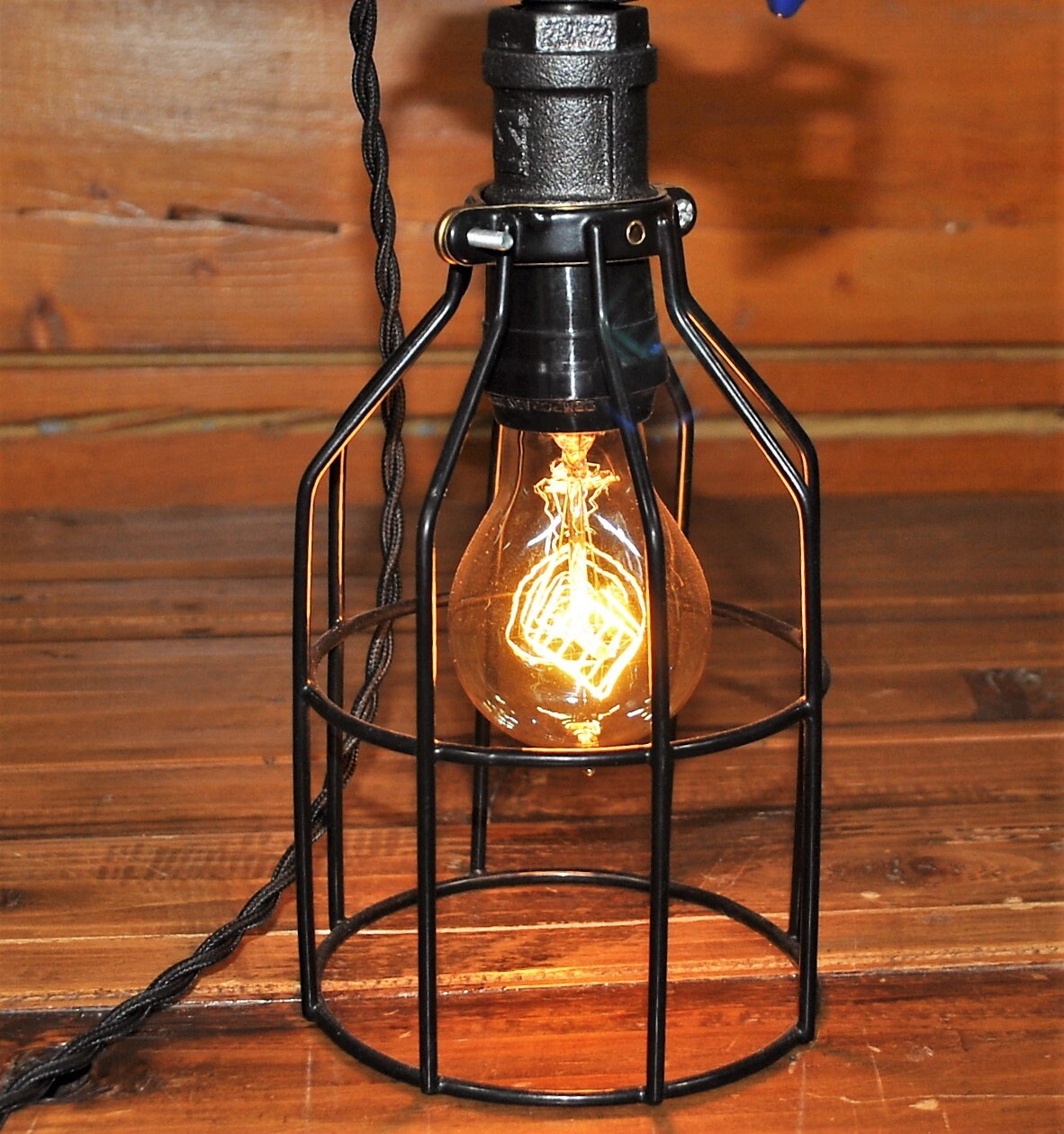 Industrial steampunk desk lamp, handcrafted table light with functional water valve switch, perfect for unique office or Retro decor
