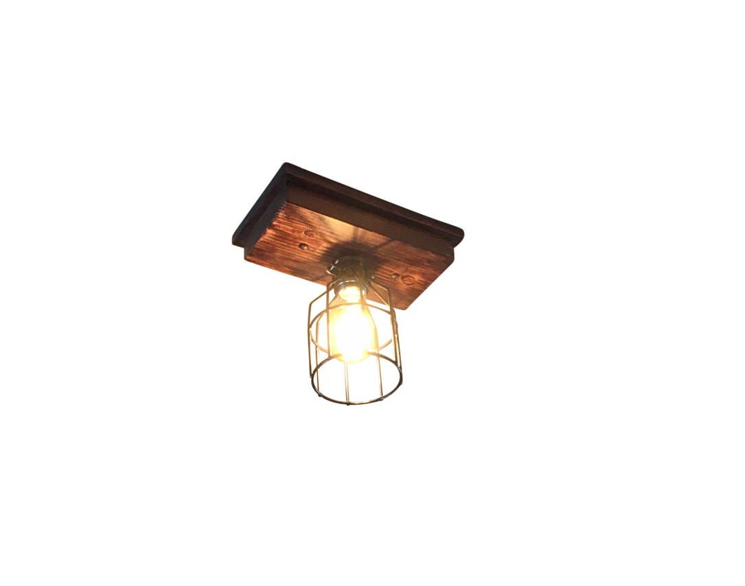 Rustic farmhouse light for country kitchen decor, wooden beam ceiling fixture, strip light replacement with pendant lights, flush mount