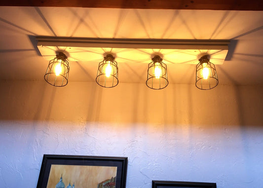 Farmhouse Beam Light Fixture: Rustic Elegance with Handcrafted Ceiling Barn Fixture, Designed for Cozy and Stylish Home Decor