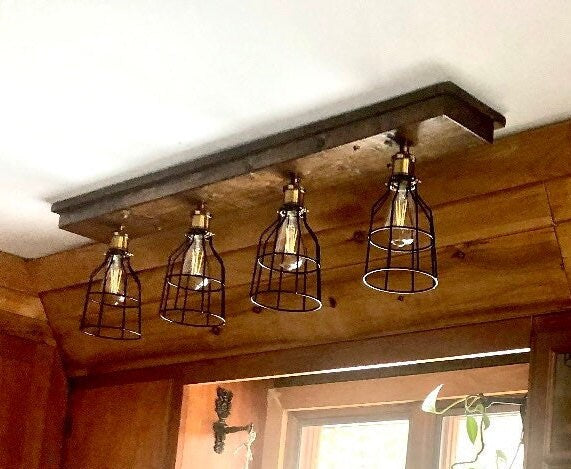 Farmhouse Beam Light Fixture: Rustic Elegance with Handcrafted Ceiling Barn Fixture, Designed for Cozy and Stylish Home Decor