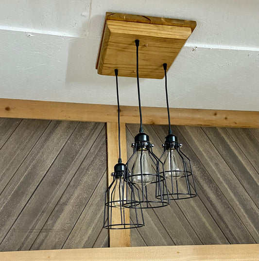 Farmhouse 3 light fixture for cabin decor, rustic elegance with handcrafted ceiling barn fixture, designed for cozy and stylish home vibe
