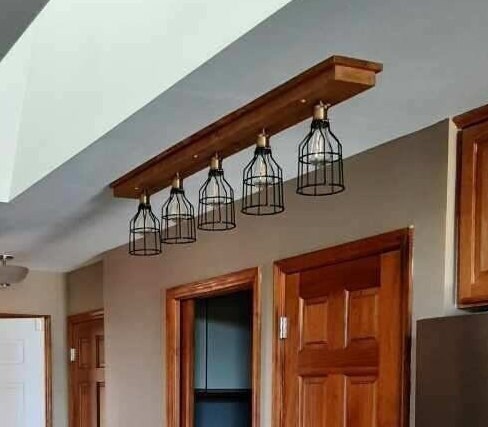 Farmhouse Beam Light Fixture: Rustic Elegance with Handcrafted Ceiling Barn Fixture, Designed for Cozy and Stylish Home Decor