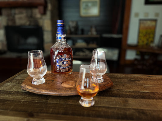 Whiskey glasses with tasting tray, genuine Bourbon barrel lid, whiskey connoisseur gift, groomsman gift, whiskey lover, anniversary gift