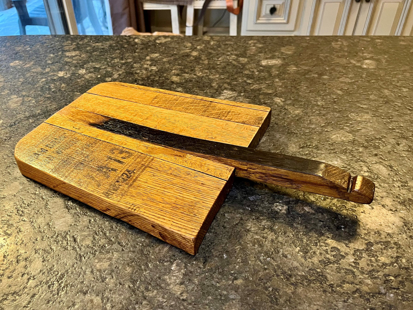 Cheese board crafted from a genuine bourbon barrel, rustic charcuterie board hostess gift, house warming gift for the whiskey lover